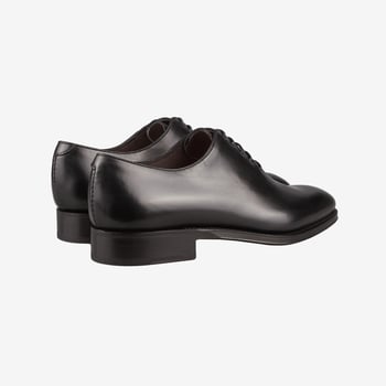 Black Calf Rain Wholecut Oxford Shoes