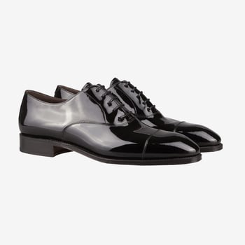Black Simpson Patent Leather Oxford Shoes