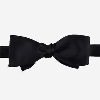 Lanvin Black Self-tie Bow Tie Feature