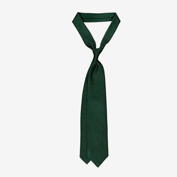 Drake's Green Lined Large Knot Grenadine Tie Feature
