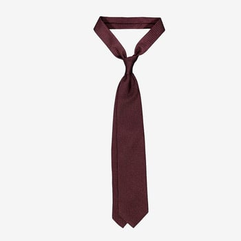 Drake's Wine Lined Large Knot Grenadine Tie Feature