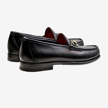 Carmina Black Funchal Leather Xim Horsebit Loafers Back