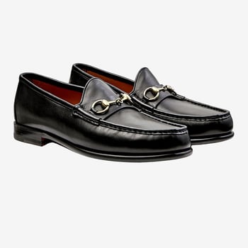 Carmina Black Funchal Leather Xim Horsebit Loafers Front