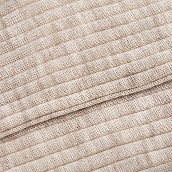 Bresciani Light Beige Ribbed Wool Nylon Socks Fabric