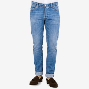 Tramarossa Denim Blue Comfort 12 Months Leonardo Jeans Front