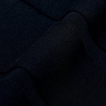 Lardini Navy Rib Knitted Cotton T-shirt Fabric