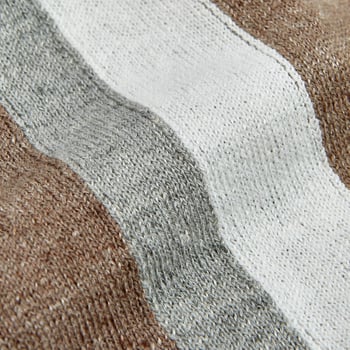 Altea Grey Striped Knitted Cotton Linen Shirt Fabric