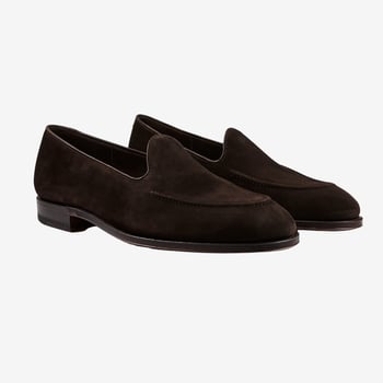 Carmina Brown Suede Uetam Unlined Slippers Front