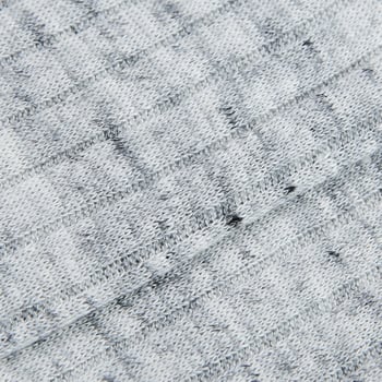 Bresciani Light Grey Melange Ribbed Linen Socks Fabric