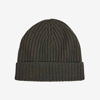 Altea Army Green Wool Cashmere Ribbed Beanie Feature