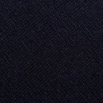 William Lockie Navy Crew Neck Cashmere Sweater Fabric