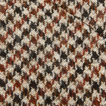 Tagliatore Beige Houndstooth Wool Tweed Waistcoat Fabric