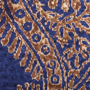 Gierre Milano Blue Melange Paisley Printed Silk Bandana Pattern
