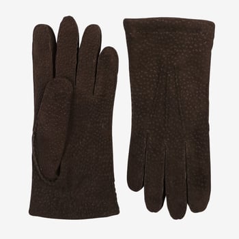 Hestra Espresso Cashmere Lined Carpincho Gloves Feature