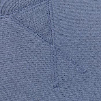 Sunspel Blue Slate Cotton Loopback Sweater Brim