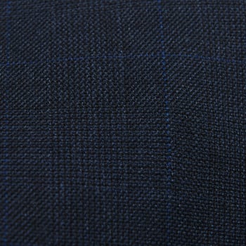 Dreaming of Monday Dark Blue Checked Vintage Wool Tie Fabric