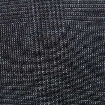Dreaming of Monday Dark Grey Glen Plaid 7-Fold High Twist Wool Tie Fabric