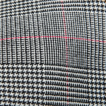 Dreaming of Monday Grey Pink Checked 7-Fold Vintage Wool Tie Fabric