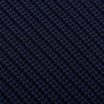 Morgano Navy Blue Cotton Heavy Knit Crewneck Fabric