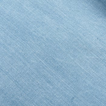 100Hands Light Blue Cotton Denim Overshirt Fabric