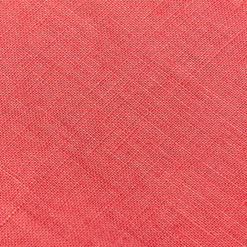 Altea Coral Red Linen Short Sleeve Shirt Fabric