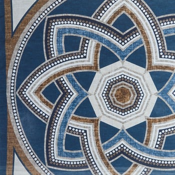 Amanda Christensen Blue Cotton Geometrical Print Bandana Pattern