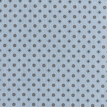 Amanda Christensen Grey Cotton Micro Flower Print Bandana Pattern