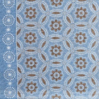 Amanda Christensen Light Blue Cotton Flower Print Bandana Pattern