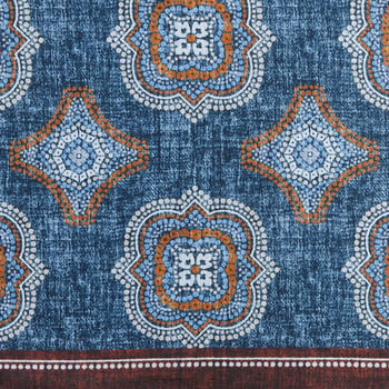 Amanda Christensen Light Blue Cotton Geometrical Print Scarf Pattern