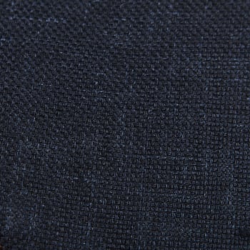 Amanda Christensen Navy Blue Melange Linen Lined Tie Fabric