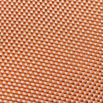 Amanda Christensen Orange White Woven Silk Lined Tie Fabric
