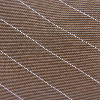 Stenströms Brown Striped Cotton Short Sleeve Shirt Fabric