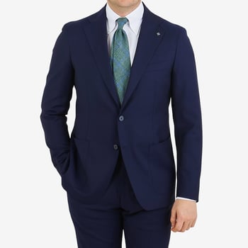 Tagliatore Dark Blue Super 110s Wool Suit Front