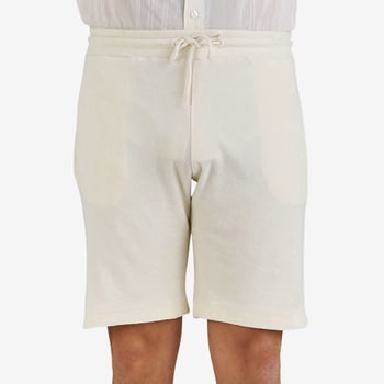 Oscar Jacobson Cream Beige Cotton Towelling Shorts Front