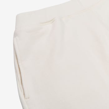 Sunspel Archive White Cotton Loopback Shorts Edge