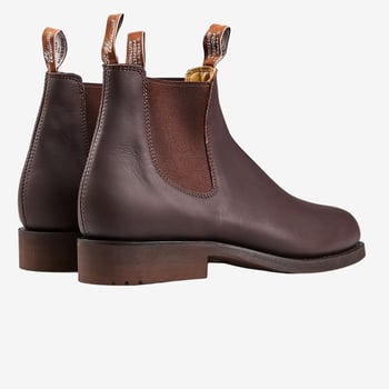 R.M Williams Greasy Kip Brown Leather Gardener G Boots Back