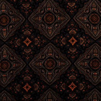 Silvio Fiorello Black Geometric Wool Silk Double Sided Scarf Pattern