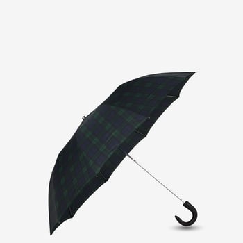 Fox Umbrellas Black Watch Telescopic Leather Handle Umbrella Feature