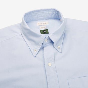 Glanshirt Light Blue Cotton Oxford BD Regular Shirt Collar