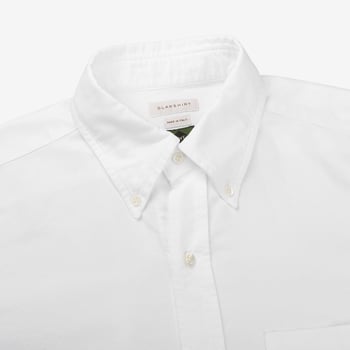 Glanshirt White Cotton Oxford BD Regular Shirt Collar