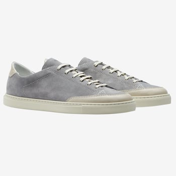 CQP Cement Grey Suede Leather Bumper Sneakers Feature