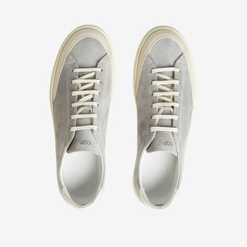 CQP Cement Grey Suede Leather Bumper Sneakers Top