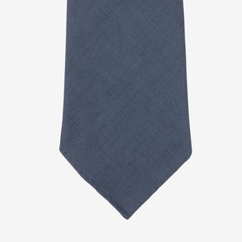 Dreaming of Monday Indigo Blue 7-Fold Vintage Linen Tie Front