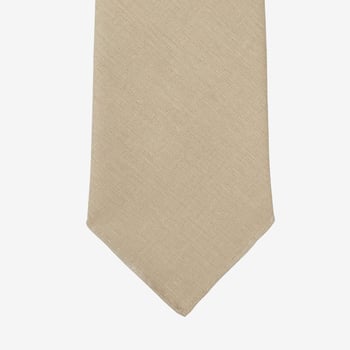 Dreaming of Monday Sand Beige 7-Fold Vintage Linen Tie Front