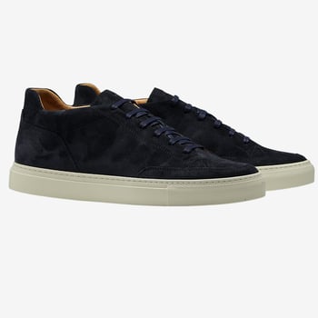 CQP Prussian Blue Suede Scion Sneakers Feature
