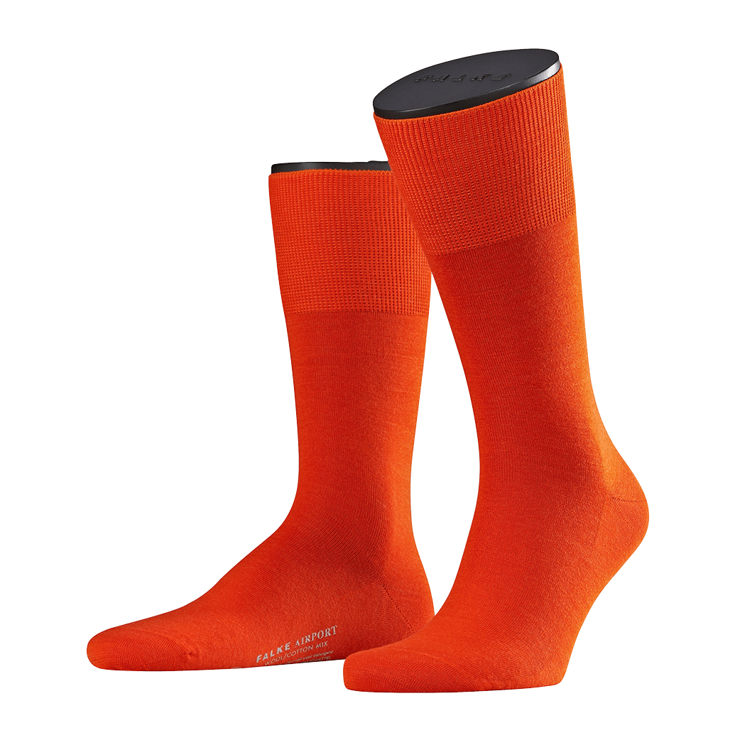 Falke - Orange Airport Wool Cotton Socks | Baltzar