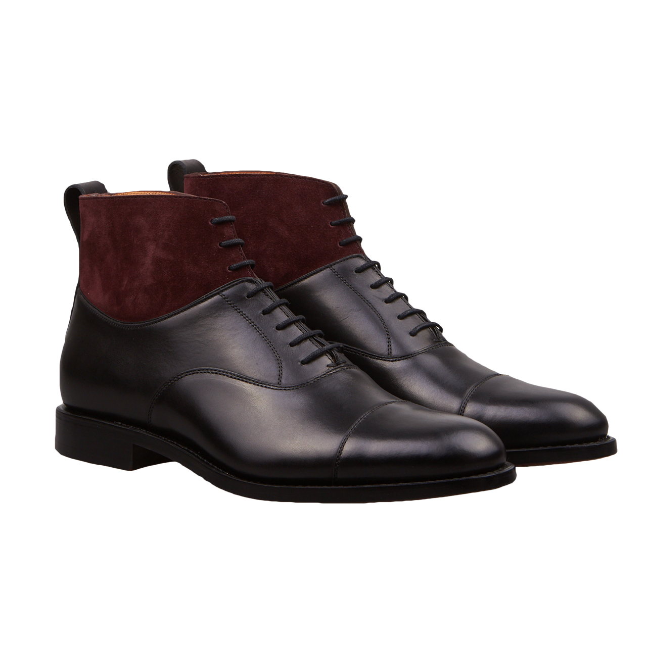 Heschung Black/Prune Sumac Boots Baltzar Fine Clothes for Men