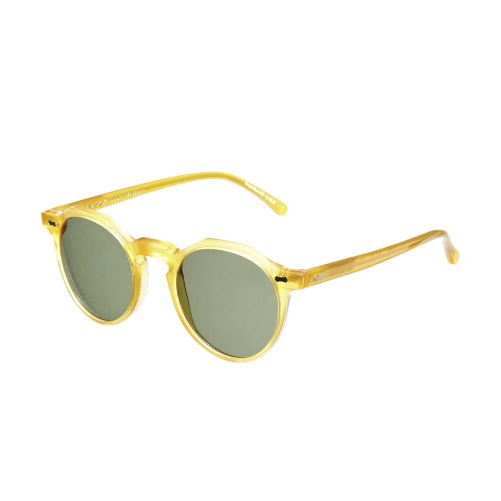 Large-X-Large Guideline Eyegear Keel Sunglasses Freestone Brown Lens Matte Opaque Green Frame 
