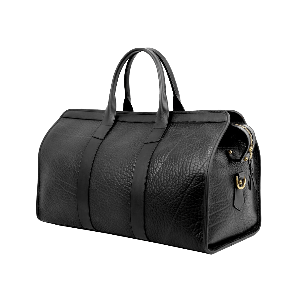 Frank Clegg - Black Shrunken Bison Signature Travel Duffle | Baltzar