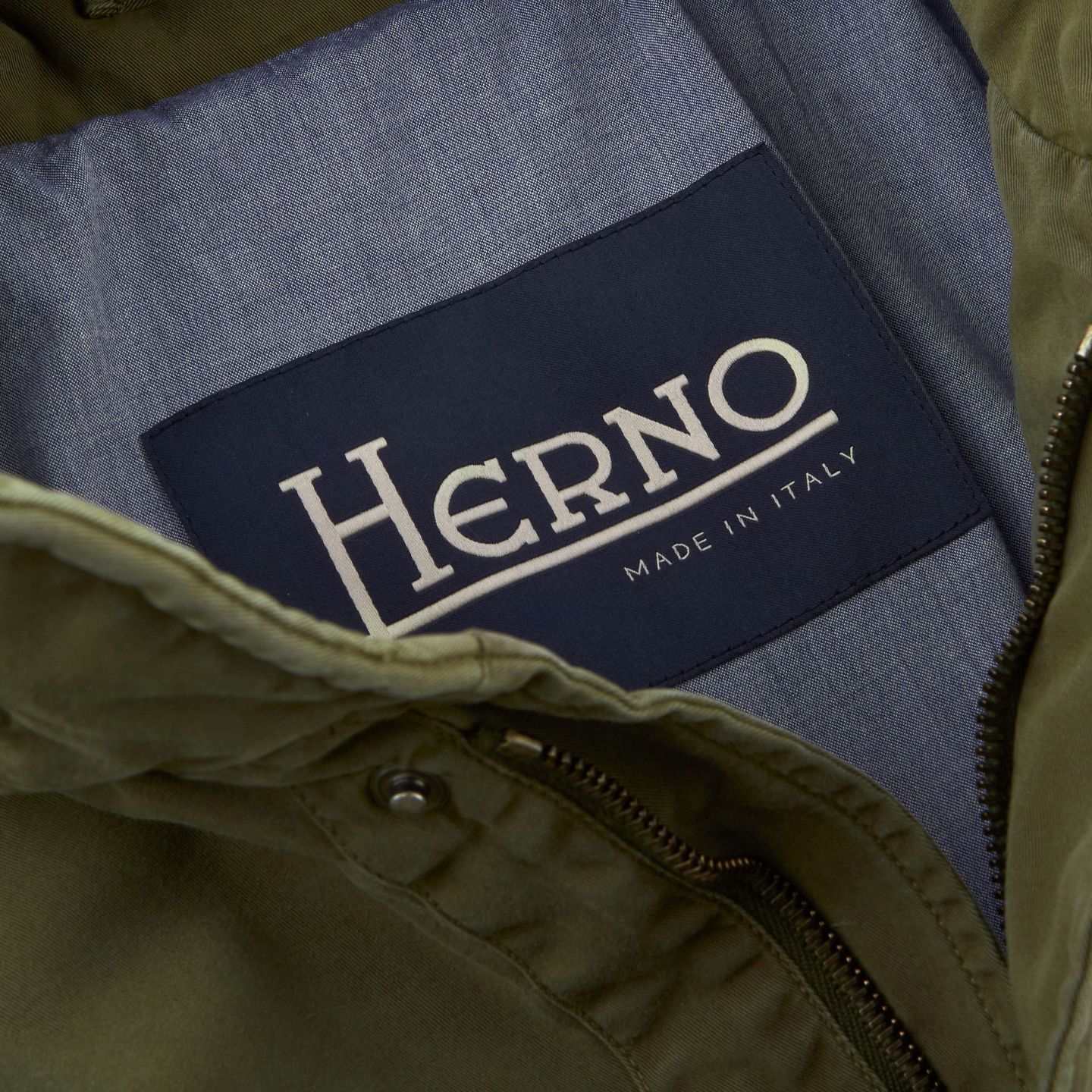 Herno - Green Washed Cotton Bogart Field Jacket | Baltzar